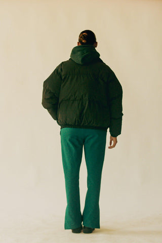 Triple Forest Green split hem pants