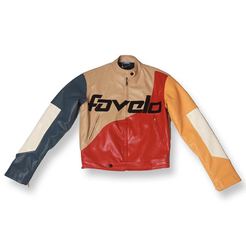 Tribe color leather jacket - Faveloworldwide