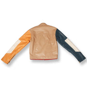 Tribe color leather jacket