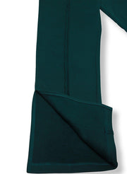 Triple Forest Green split hem pants