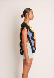 Safety pin knit vest - Faveloworldwide