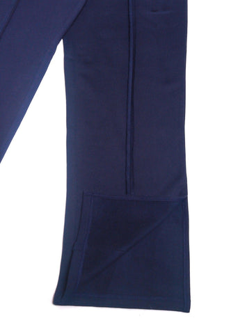 Triple navy blue split hem pants - Faveloworldwide