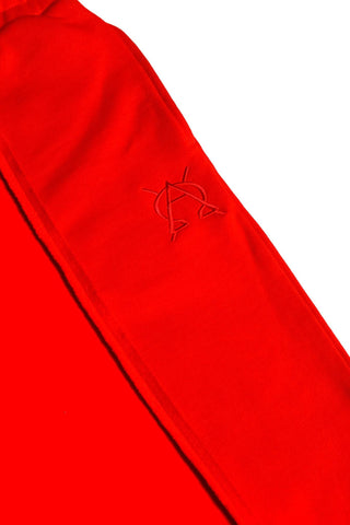 Triple red split hem pants - Faveloworldwide