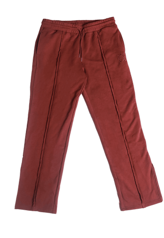 Triple cinnamon brown split hem pants - Faveloworldwide