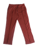 Triple cinnamon brown split hem pants