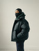 Dark forest green puff jacket