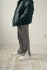 Triple grey split hem pants