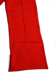 Triple red split hem pants - Faveloworldwide