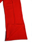Triple red split hem pants