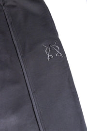 Triple grey split hem pants