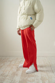 Triple red split hem pants - Faveloworldwide