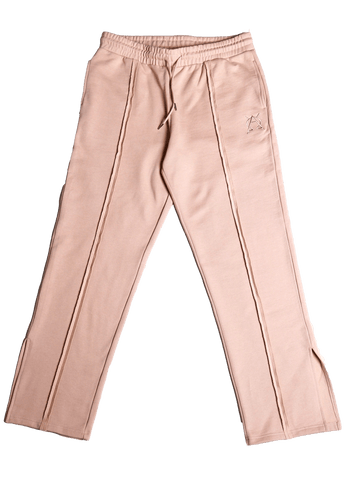 Triple tan split hem pants - Faveloworldwide