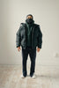 Dark forest green puff jacket